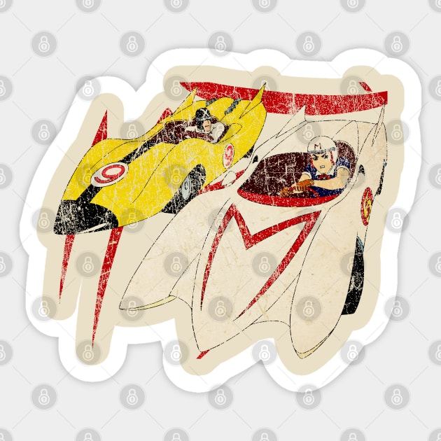 Vintage art - The Speed Racer Sticker by ANIMALLL